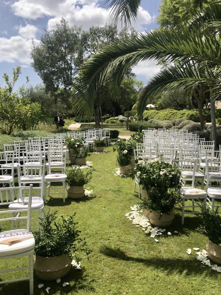 Ceremony with aisle Palm Trees 1